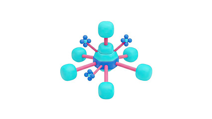 Abstract 3D molecular structure