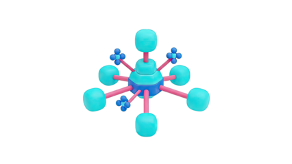 Abstract 3D molecular structure