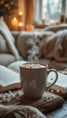 Couple Holding Hands Walking Down Snowy Alley Under Warm Christmas Lights