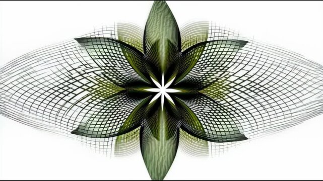 simple line drawn sage green abstract geometric shape and grid. white background, star oval spiral flowers icon, solid white background, banner sign, wallpaper backdrop