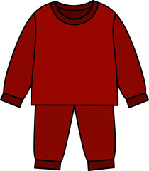 Flat Design Red Pajamas