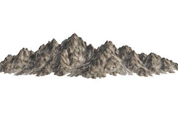 Mountain range illustration isolated on transparent background
