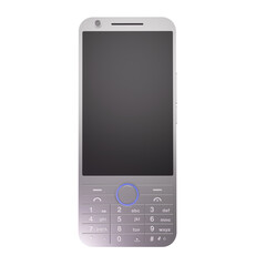 3d render empty black screen mobile phone element