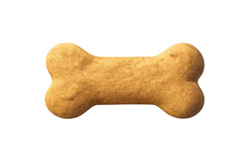 Bone shaped dog biscuit, pet treat for canine nutrition and animal care, on transparent background