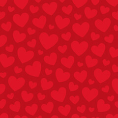 Red Hearts Pattern Background Design Element