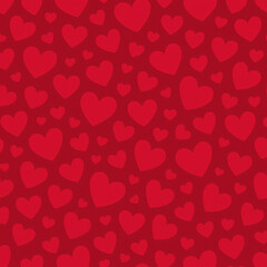Red Hearts Pattern Background Design Element