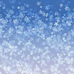 Abstract snowflake pattern on blue background for winter season design