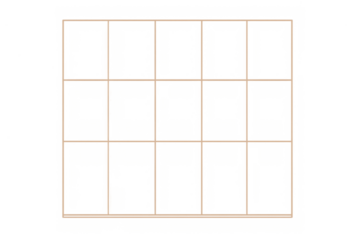Grid outline forming nine squares on a transparent background, design element for template, mockup, or guide