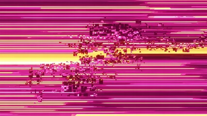 Abstract glitch background with horizontal lines and pixelated shapes aesthetic
