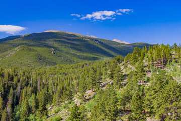 Beautiful sunny landscape along the East Portal Trail