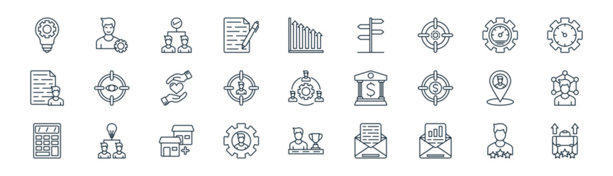 linear business cooperation icon pack. vector thin line icons collection such as success, experiance, cooperation, efficiency, goal, connection, winning, experiance