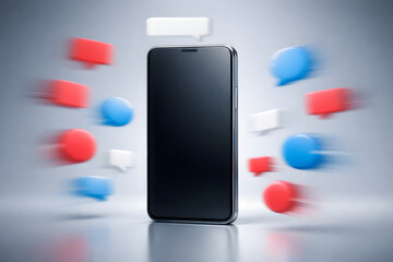 Visual metaphor of real time mobile engagement and push campaign dynamics