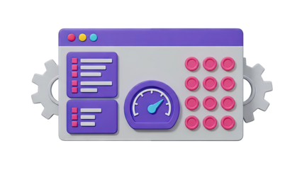 3D UI Elements with Gauge and Gears