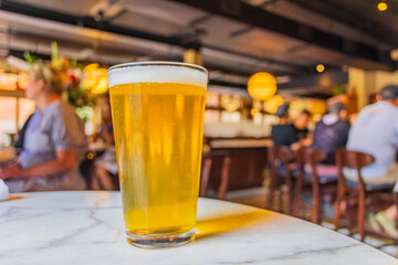 Close up shot of a cold beer © Kit Leong