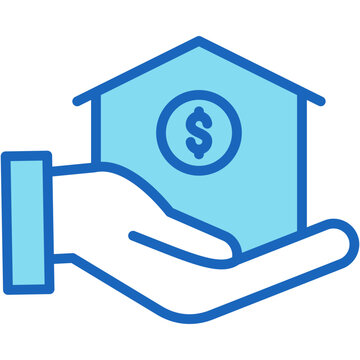 Mortgage blue icon