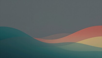 Vibrant wavy landscape with colorful abstract hills