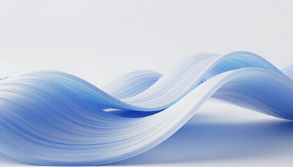 Elegant blue and white wave design with smooth flowing curves