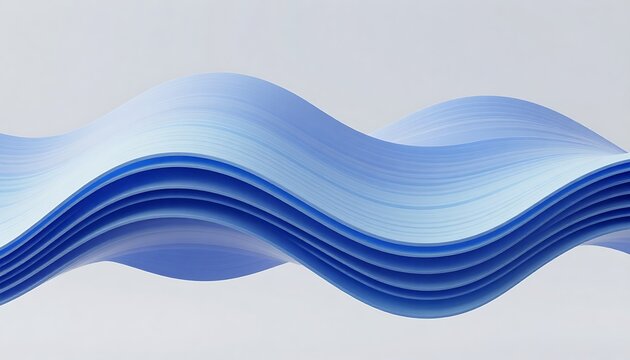 Modern blue wave design with dynamic gradient effect - Powered by Adobe