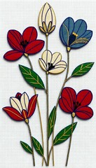 Fototapeta premium Flowers and leaves