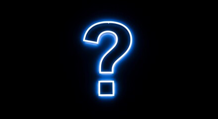 Neon Question Mark - A Symbol of Inquiry and Uncertainty.