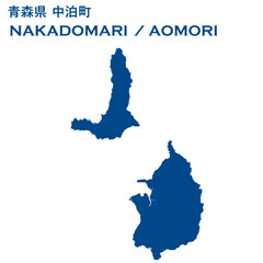 イラスト素材：日本地図　青森県中泊町ベクターイラストマップ	
