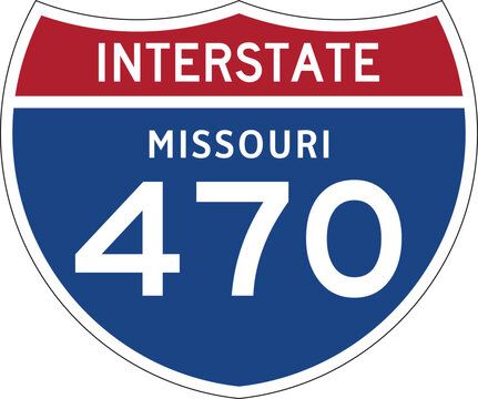 Interstate 470, Missouri, I-470 Highway Shield Design Vector
