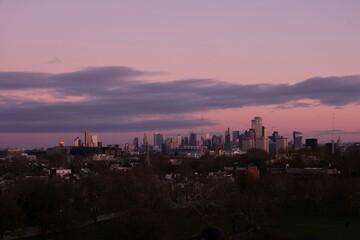panorama of London in New Year celebration 2026