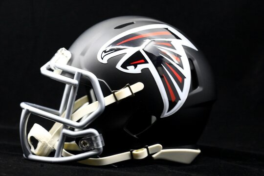 Football Helmet for the Atlanta Falcons Pro football team
