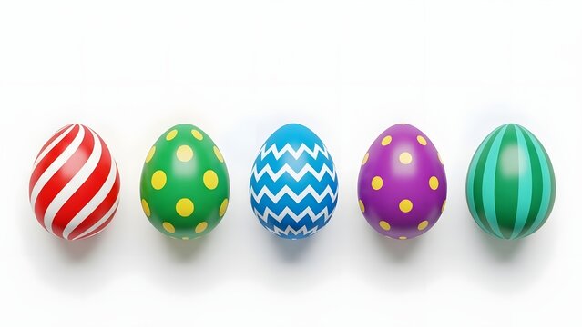 Happy easter sunday with colorful decorated eggs for holiday celebrations - Powered by Adobe