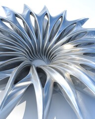 Abstract Metallic Geometric Design