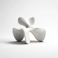 Modern Abstract White Chair Design