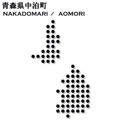 イラスト素材：日本地図　青森県中泊町ベクターイラストマップ	
