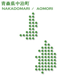 イラスト素材：日本地図　青森県中泊町ベクターイラストマップ	
