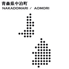 イラスト素材：日本地図　青森県中泊町ベクターイラストマップ	
