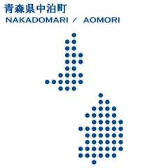 イラスト素材：日本地図　青森県中泊町ベクターイラストマップ	
