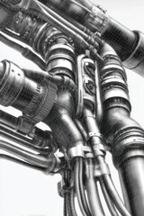 Close Up Industrial Machinery Components