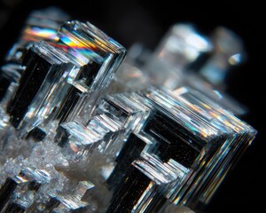 Closeup Of Iridescent Crystal Structure