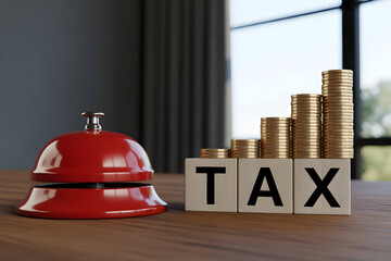 Rising Taxes and Service A Financial Burden Concept, tax burden concept