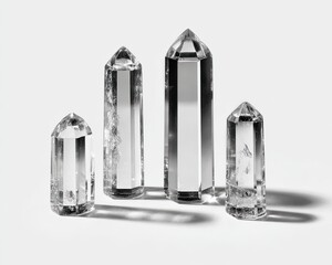 Clear Quartz Crystal Points Display