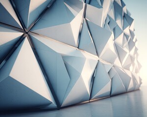 Geometric Facade With Triangular Panels