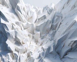 Abstract Geometric White Mountain Landscape