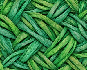 Intricate Green Woven Pattern