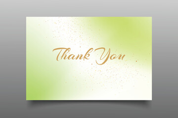 thank you card minimalist design with watercolor background