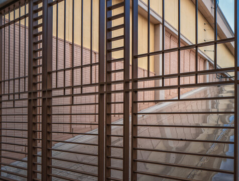 Prison Bars in a High Security Prison.