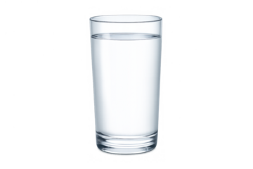 Glass of clear water providing hydration and refreshment, a simple, healthy beverage vector