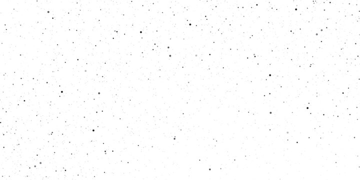 Speckle grain dot texture with distress noise effect. White paper grunge pattern with dust, grit, and dirt overlay. Vector illustration on isolated background.