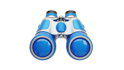 Blue and Silver Binoculars