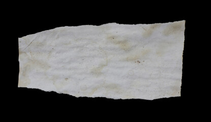 torn ripped paper on black background.