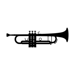 Obraz premium Trumpet icon symbol vector illustration isolated on white background. EPS 10 editable graphic