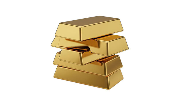 Stack of gleaming gold bars